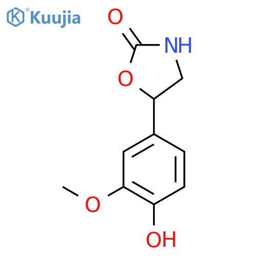 5-(4-hydroxy-3-methoxyphenyl)-1,3-oxazolidin-2-one structure
