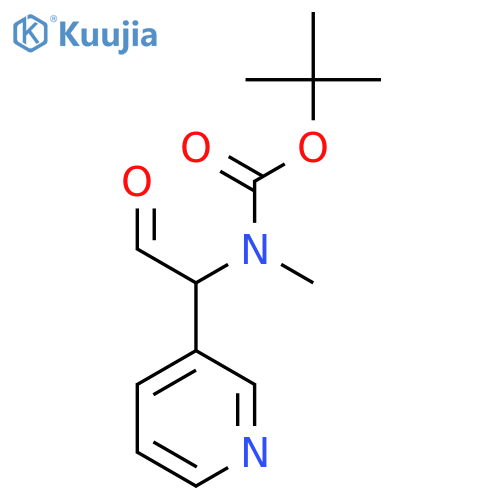 tert-butyl N-methyl-N-2-oxo-1-(pyridin-3-yl)ethylcarbamate structure