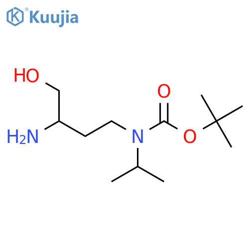 tert-butyl N-(3-amino-4-hydroxybutyl)-N-(propan-2-yl)carbamate structure