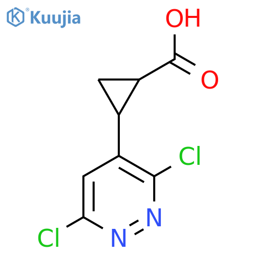 2-(3,6-dichloropyridazin-4-yl)cyclopropane-1-carboxylic acid structure