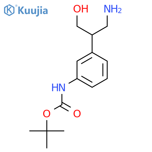 tert-butyl N-3-(1-amino-3-hydroxypropan-2-yl)phenylcarbamate structure