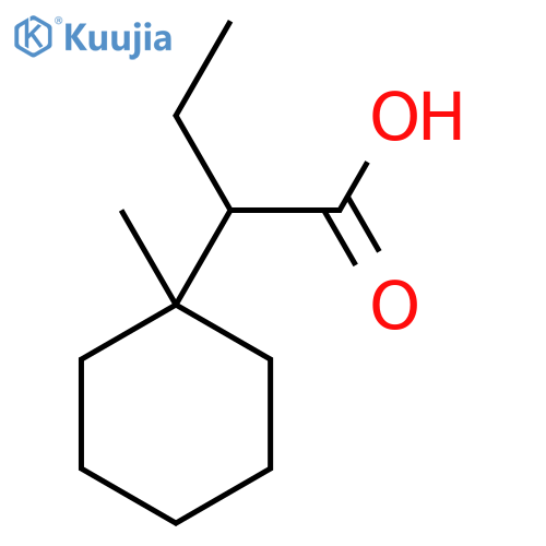 2-(1-methylcyclohexyl)butanoic acid structure