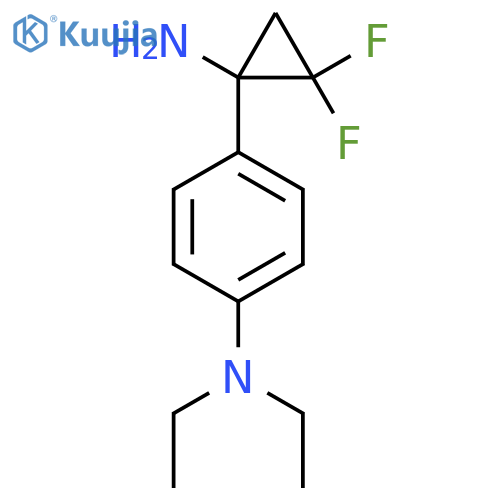 4-(1-amino-2,2-difluorocyclopropyl)-N,N-diethylaniline structure