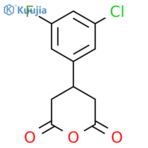 4-(3-chloro-5-fluorophenyl)oxane-2,6-dione structure