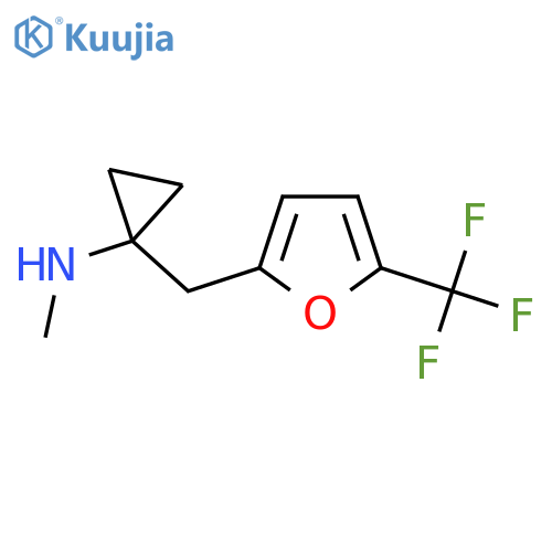 N-methyl-1-{5-(trifluoromethyl)furan-2-ylmethyl}cyclopropan-1-amine structure