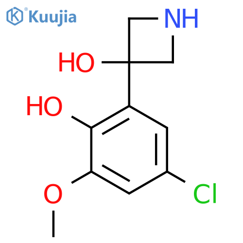 3-(5-chloro-2-hydroxy-3-methoxyphenyl)azetidin-3-ol structure