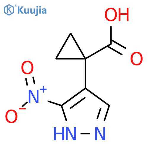1-(3-nitro-1H-pyrazol-4-yl)cyclopropane-1-carboxylic acid structure