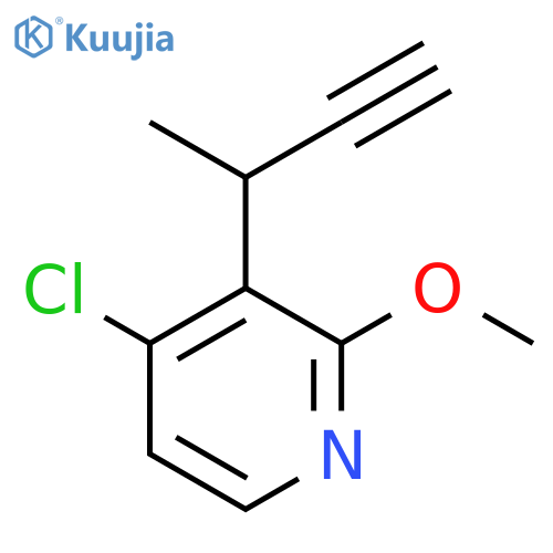 3-(But-3-yn-2-yl)-4-chloro-2-methoxypyridine structure