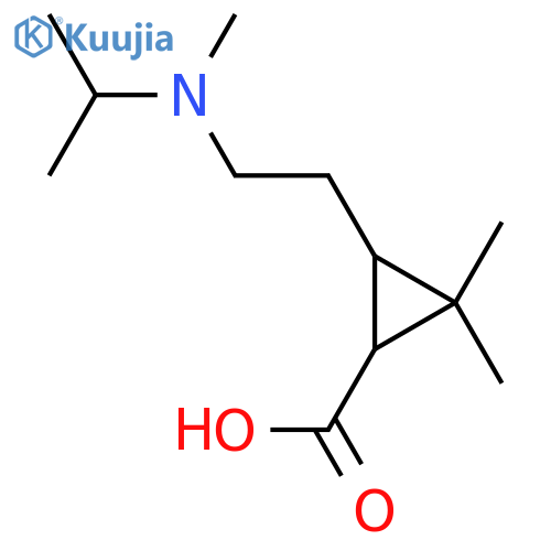 2,2-dimethyl-3-{2-methyl(propan-2-yl)aminoethyl}cyclopropane-1-carboxylic acid structure