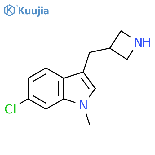 3-(azetidin-3-yl)methyl-6-chloro-1-methyl-1H-indole structure