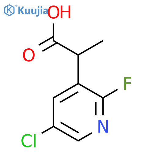 2-(5-chloro-2-fluoropyridin-3-yl)propanoic acid structure