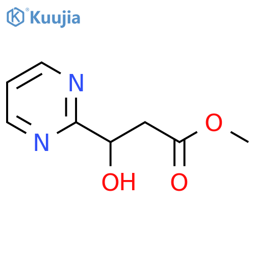 methyl 3-hydroxy-3-(pyrimidin-2-yl)propanoate structure
