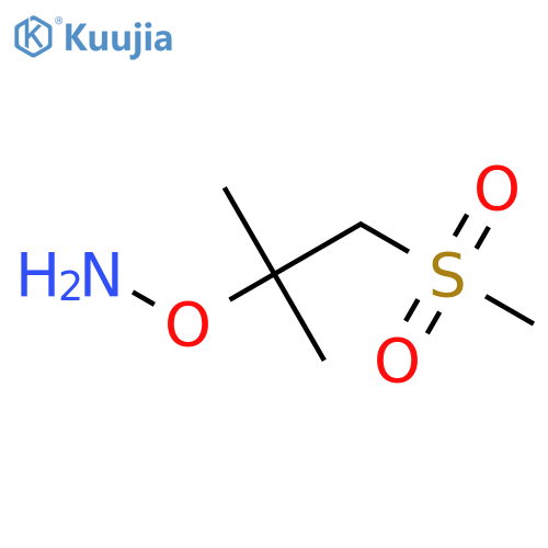 O-(1-methanesulfonyl-2-methylpropan-2-yl)hydroxylamine structure