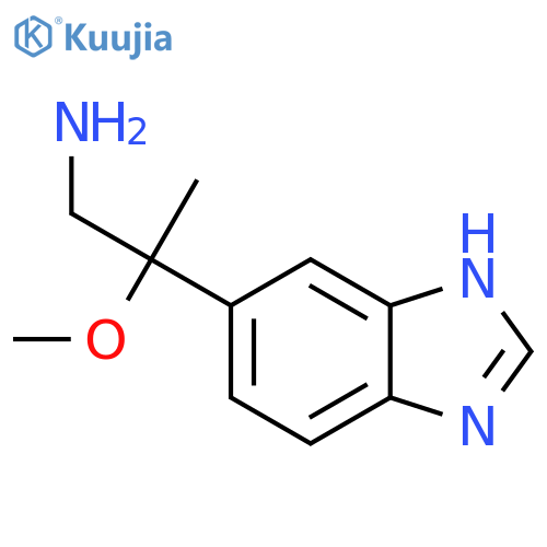 2-(1H-1,3-benzodiazol-5-yl)-2-methoxypropan-1-amine structure