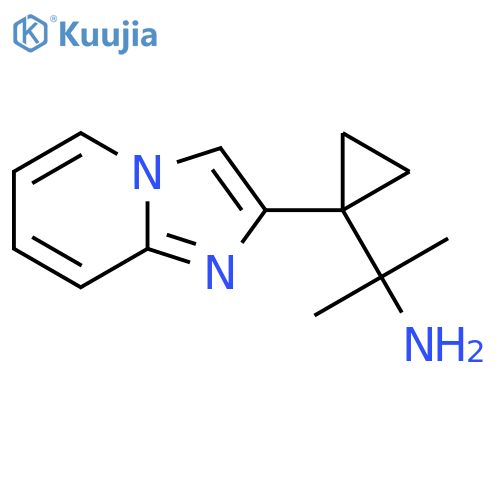 2-(1-{imidazo1,2-apyridin-2-yl}cyclopropyl)propan-2-amine structure