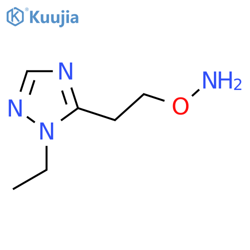 O-2-(1-ethyl-1H-1,2,4-triazol-5-yl)ethylhydroxylamine structure