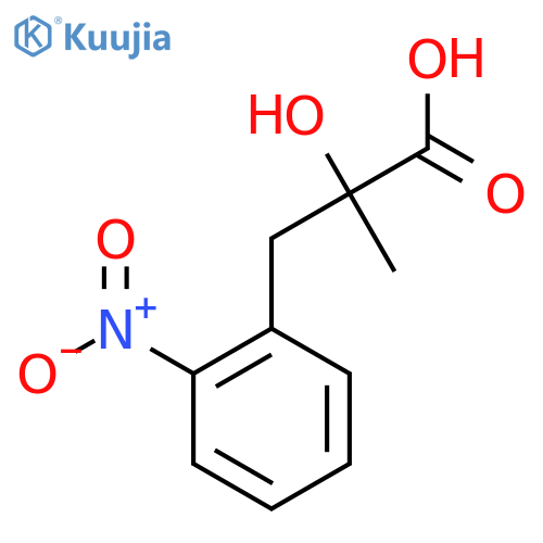 2-hydroxy-2-methyl-3-(2-nitrophenyl)propanoic acid structure