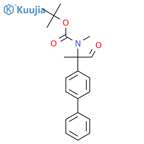 tert-butyl N-methyl-N-1-oxo-2-(4-phenylphenyl)propan-2-ylcarbamate structure