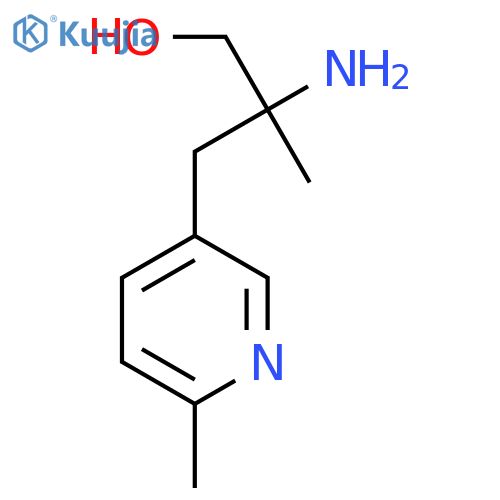 2-amino-2-methyl-3-(6-methylpyridin-3-yl)propan-1-ol structure