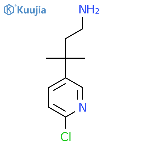 3-(6-chloropyridin-3-yl)-3-methylbutan-1-amine structure