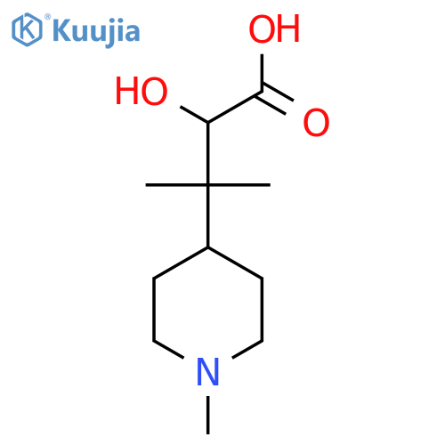 2-hydroxy-3-methyl-3-(1-methylpiperidin-4-yl)butanoic acid structure