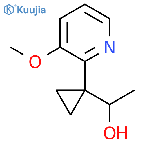 1-1-(3-methoxypyridin-2-yl)cyclopropylethan-1-ol structure