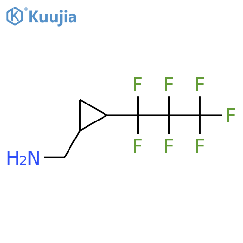 [2-(Heptafluoropropyl)cyclopropyl]methanamine structure