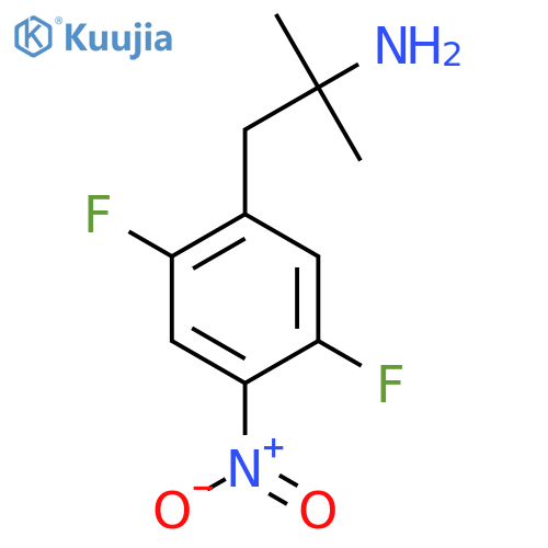 1-(2,5-difluoro-4-nitrophenyl)-2-methylpropan-2-amine structure