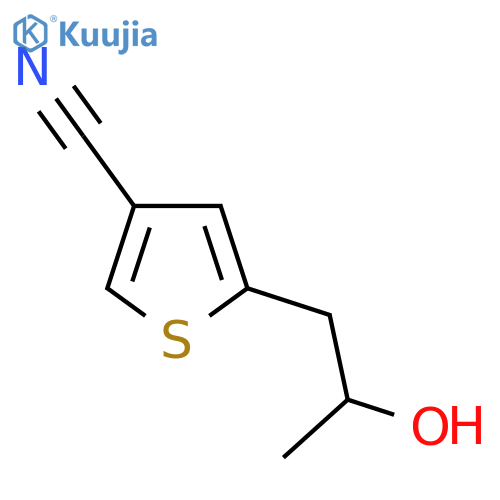 5-(2-hydroxypropyl)thiophene-3-carbonitrile structure