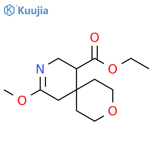 ethyl 10-methoxy-3-oxa-9-azaspiro5.5undec-9-ene-7-carboxylate structure
