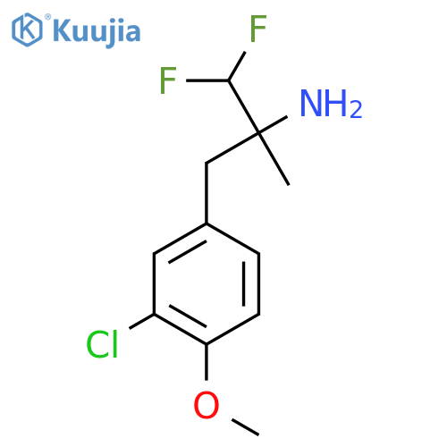 3-(3-Chloro-4-methoxyphenyl)-1,1-difluoro-2-methylpropan-2-amine structure
