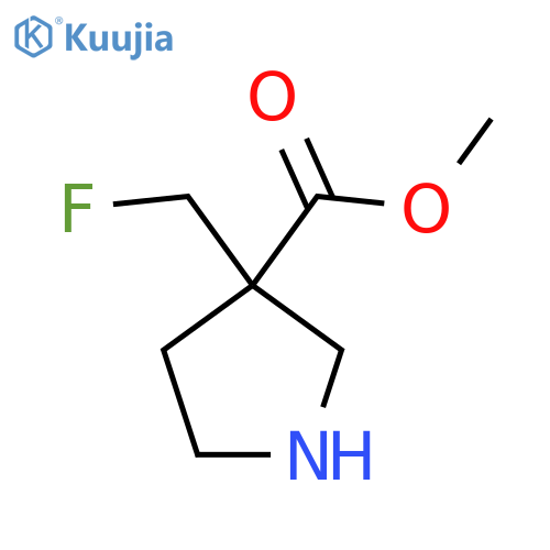 methyl 3-(fluoromethyl)pyrrolidine-3-carboxylate structure