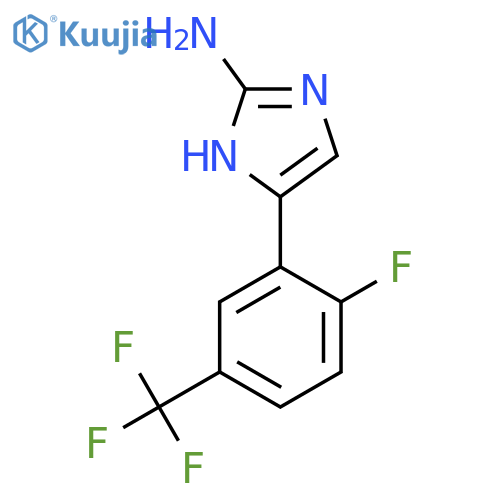 5-2-fluoro-5-(trifluoromethyl)phenyl-1H-imidazol-2-amine structure