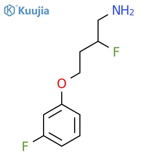 2-fluoro-4-(3-fluorophenoxy)butan-1-amine structure