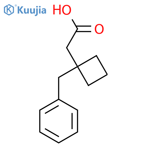 2-(1-benzylcyclobutyl)acetic acid structure