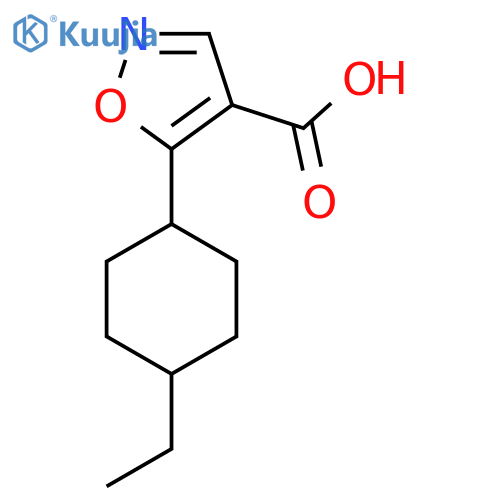 5-(4-ethylcyclohexyl)-1,2-oxazole-4-carboxylic acid structure