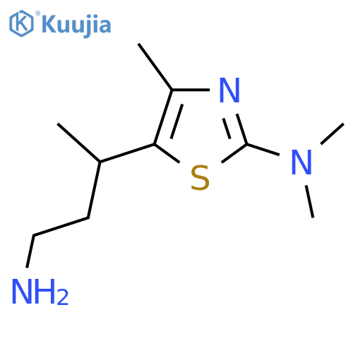 5-(4-aminobutan-2-yl)-N,N,4-trimethyl-1,3-thiazol-2-amine structure