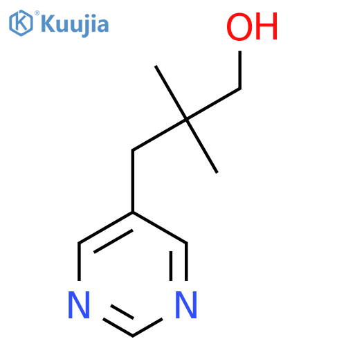 2,2-Dimethyl-3-(pyrimidin-5-yl)propan-1-ol structure