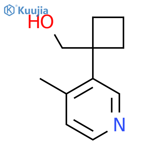 1-(4-methylpyridin-3-yl)cyclobutylmethanol structure