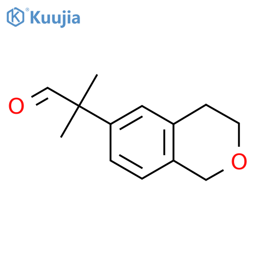 2-(3,4-dihydro-1H-2-benzopyran-6-yl)-2-methylpropanal structure
