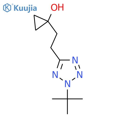 1-2-(2-tert-butyl-2H-1,2,3,4-tetrazol-5-yl)ethylcyclopropan-1-ol structure