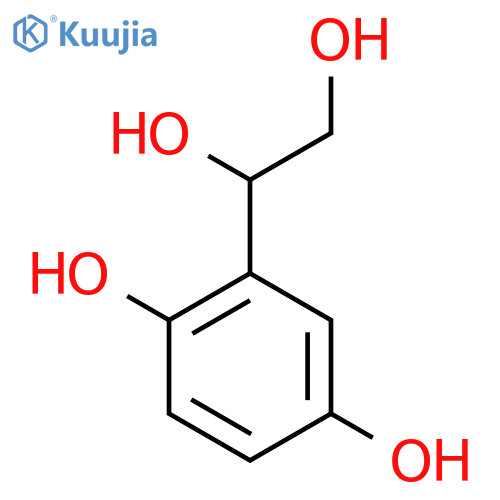 2-(1,2-dihydroxyethyl)benzene-1,4-diol structure