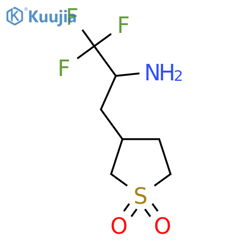3-(2-amino-3,3,3-trifluoropropyl)-1lambda6-thiolane-1,1-dione structure