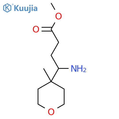 Methyl 4-amino-4-(4-methyloxan-4-yl)butanoate structure