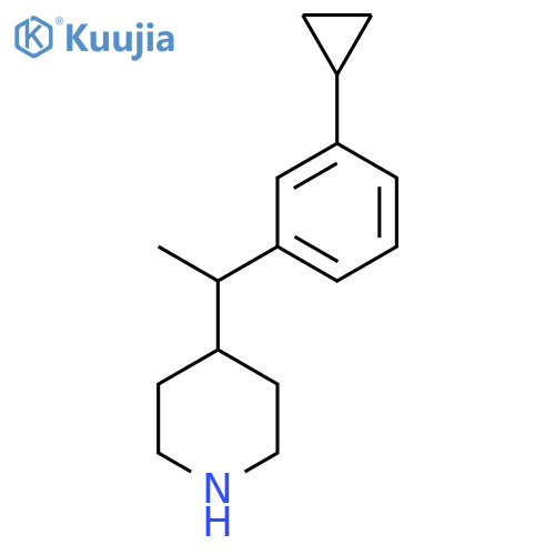 4-1-(3-cyclopropylphenyl)ethylpiperidine structure