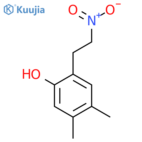 4,5-dimethyl-2-(2-nitroethyl)phenol structure