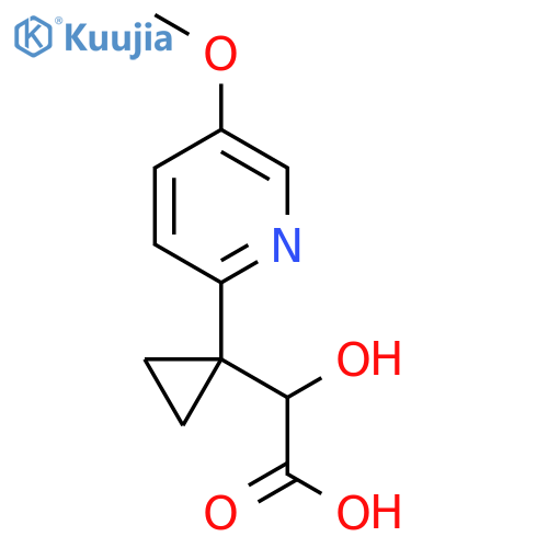 2-hydroxy-2-1-(5-methoxypyridin-2-yl)cyclopropylacetic acid structure