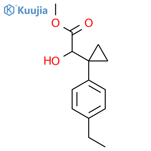 methyl 2-1-(4-ethylphenyl)cyclopropyl-2-hydroxyacetate structure