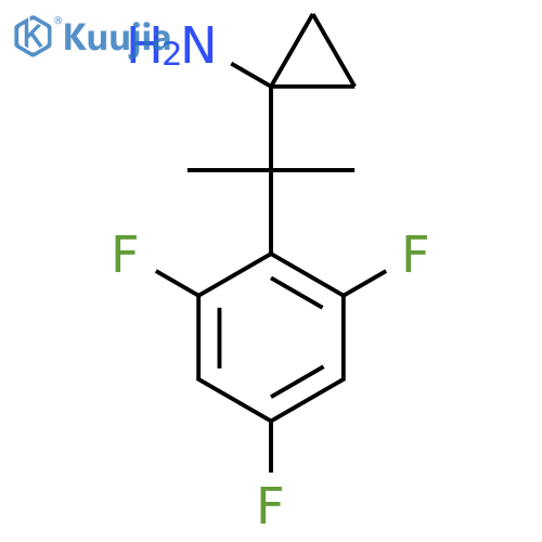 1-2-(2,4,6-trifluorophenyl)propan-2-ylcyclopropan-1-amine structure