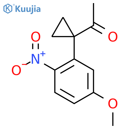 1-1-(5-methoxy-2-nitrophenyl)cyclopropylethan-1-one structure